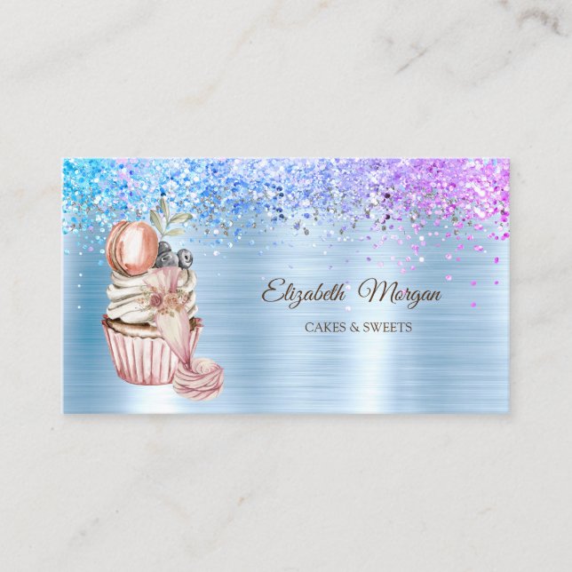 Carte De Visite Diamants, Cupcake, Douceurs, Outil de boulangerie  (Devant)