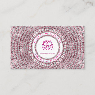Carte De Visite Diamants de bijoux rose