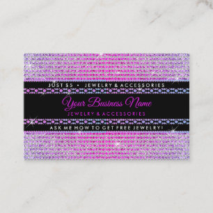 Carte De Visite Diamants de parties scintillant Joaillerie