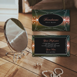 Carte De Visite Diamants d'éclaboussures ornés de couleur foncée