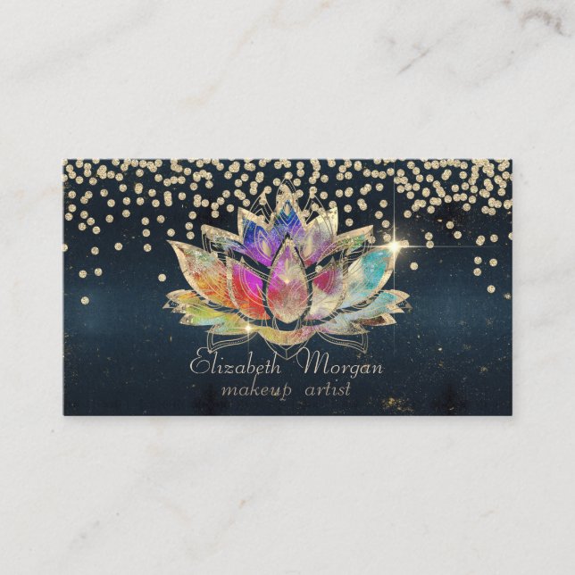 Carte De Visite Diamants d'or cool Lotus Dark (Devant)