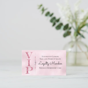 Carte De Visite Diamants glamour Parties scintillant rose VIP Loya
