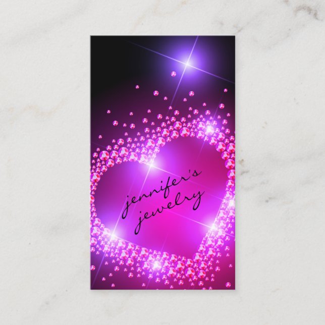 Carte De Visite Diamants Rose (Devant)