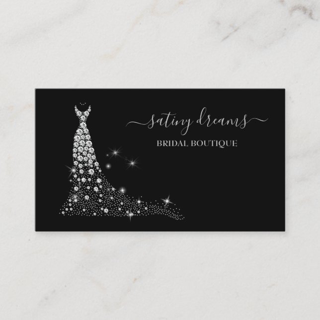 Carte De Visite Diamond Jewel robe de mariée Boutique Mariage (Devant)