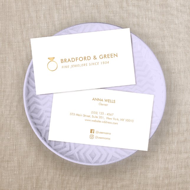 Carte De Visite Diamond Ring Bijoux fins (Créateur téléchargé)