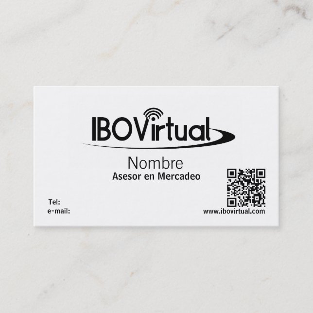Carte de visite d'IBOVirtual (Devant)