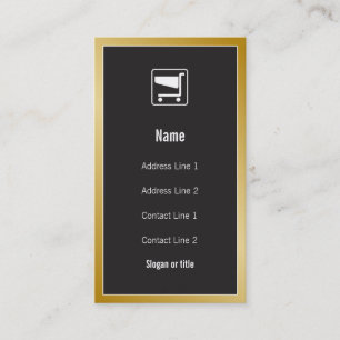 Carte de visite d'icône de caddie