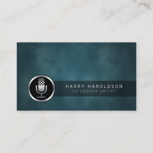 Carte de visite d'icône de microphone d'artiste de