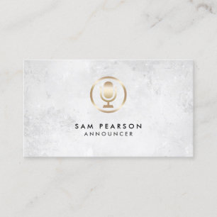 Carte de visite d'icône du microphone de l'annonce