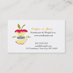 Carte De Visite Diététiste nutritionniste Apple Design Business