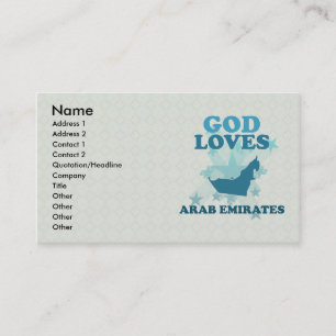 Carte De Visite Dieu aime les émirats arabes