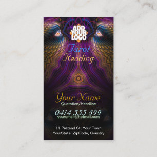 Carte de visite d'imaginaire de fractale de tarot