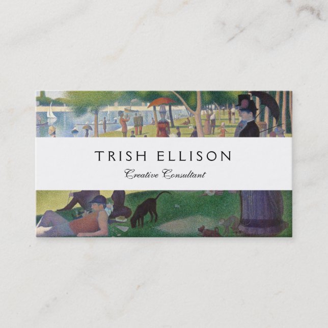 Carte De Visite Dimanche sur La Grande Jatte Seurat Peinture (Devant)