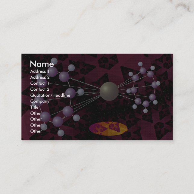 Carte De Visite Dimension de structure moléculaire (Devant)