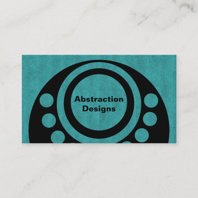 Carte de visite Dimensions Abstraites, Turquoise (Devant)