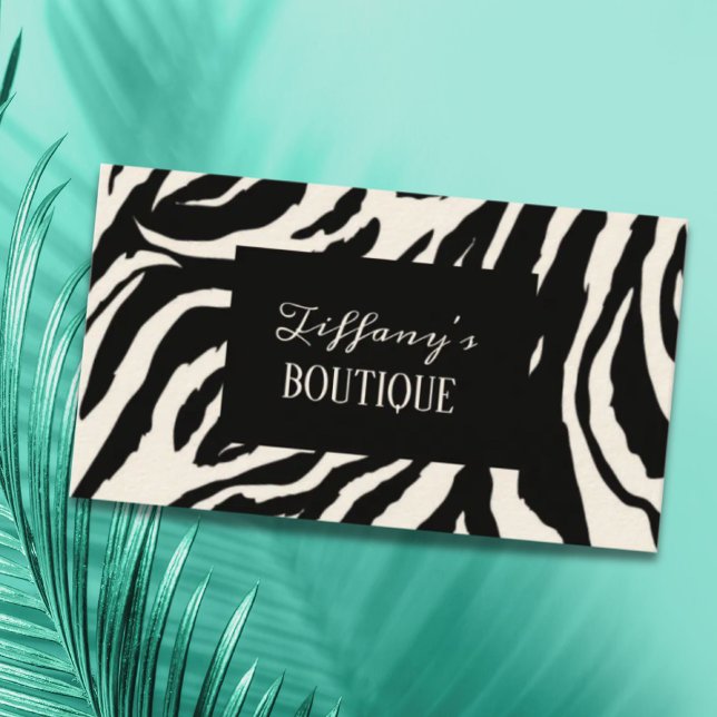 carte de visite d'impression moderne chic girly Ze (modern chic girly Zebra print Business Cards)