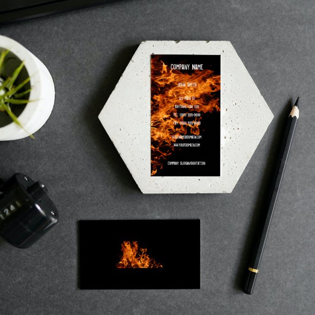 Carte de visite d'incendie ouvert (Open Fire Business Card)