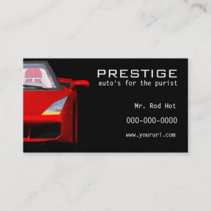 Carte de visite d'industrie automotrice