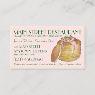 Carte De Visite Dîner de langouste Newburg New York City