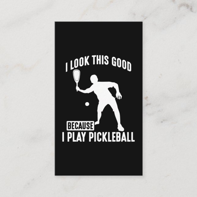 Carte De Visite Dink Ball Game Look Good Pickleball Player (Devant)