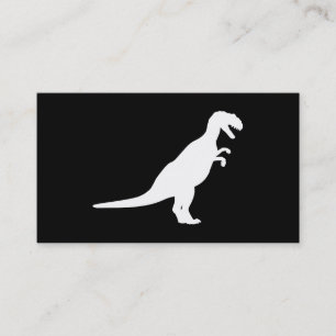 Carte De Visite Dinosaure blanc