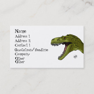 Carte De Visite Dinosaure d'hurlement T-Rex par Geraldo Borges