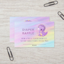 Dinosaure violet mou Baby shower Dinosaure Raffle 