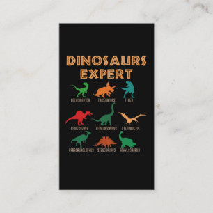 Carte De Visite Dinosaures Expert Garçons Filles Dino T-rex Spino