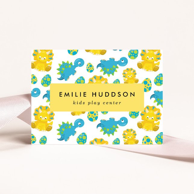 Carte De Visite Dinosaures mignons, Centre de jeux pour enfants, C (Créateur téléchargé)