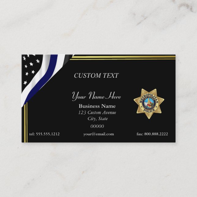 Carte de visite d'insigne de Las Vegas PD de la Li (Devant)