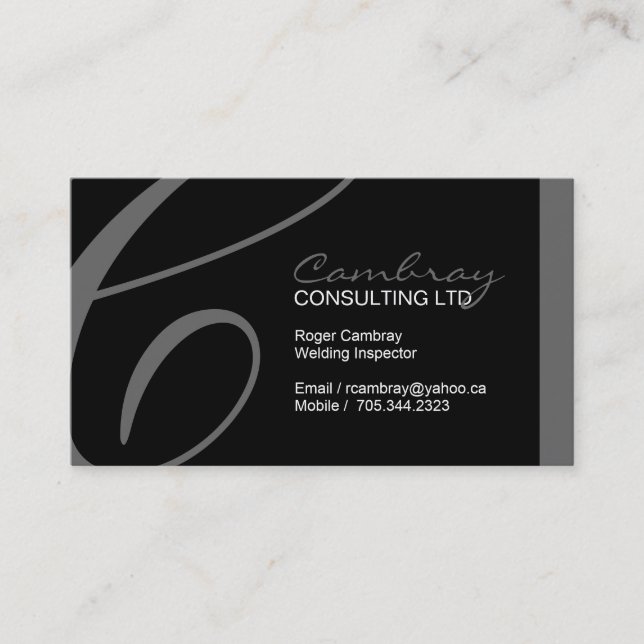 Carte de visite d'inspecteur de soudure (Devant)