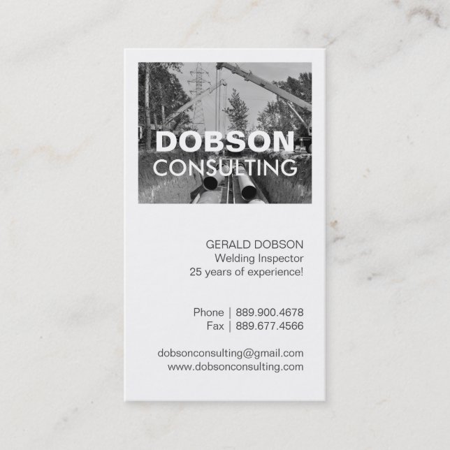 Carte de visite d'inspecteur de soudure (Devant)