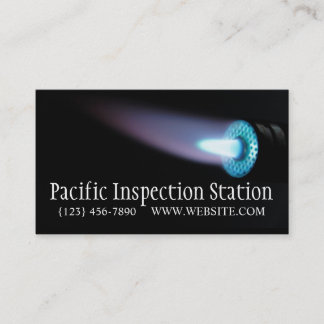 Carte de visite d'inspection du gaz