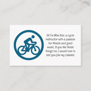 Carte de visite d'instructeur de cycle personnalis