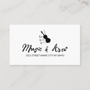 Carte de visite d'instructeur de Music Studio