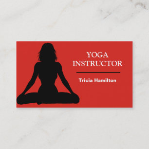 Carte de visite d'instructeur de yoga