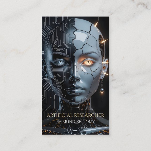 Carte de visite d'intelligence artificielle (Devant)