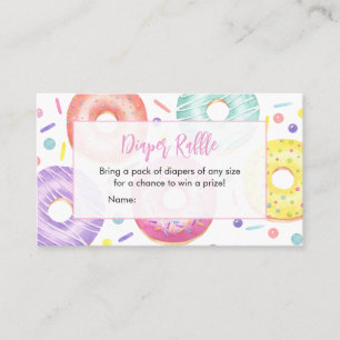 Carte De Visite Dinuts et plongeurs Baby shower Déchets Raffle