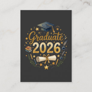 Carte De Visite Diplômé sur mesure de la promotion 2026 Famille pe