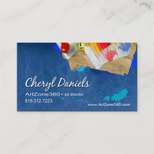 Carte De Visite Directeur artistique : Peintre d'artiste graphique (Devant)
