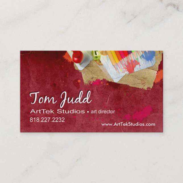 Carte De Visite Directeur artistique : Peintre d'artiste graphique (Devant)