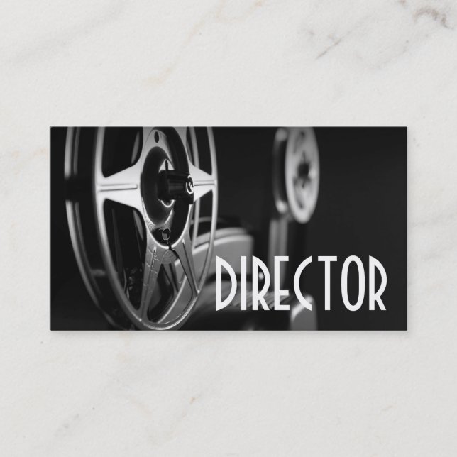 Carte De Visite Directeur Clapperboard Film Movies Producteur Act (Devant)