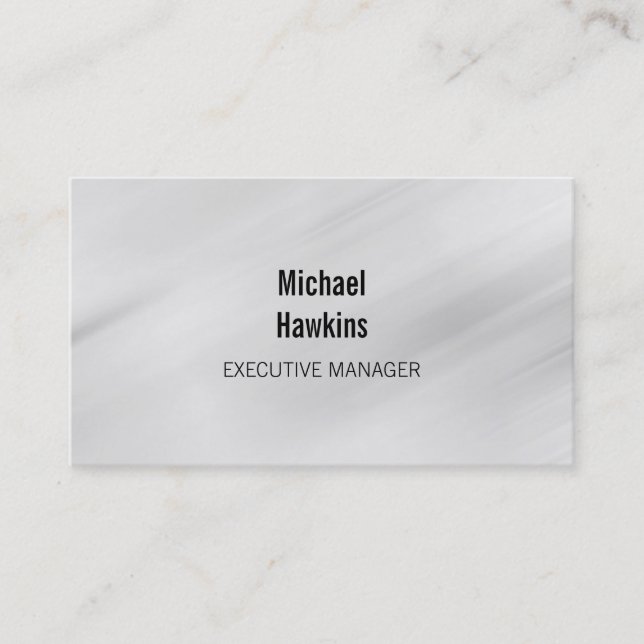 Carte De Visite Directeur exécutif contemporain Grey tendance (Devant)