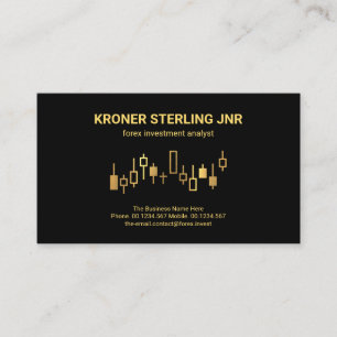 Carte De Visite Directeur financier de Uptendance Gold Stock Graph