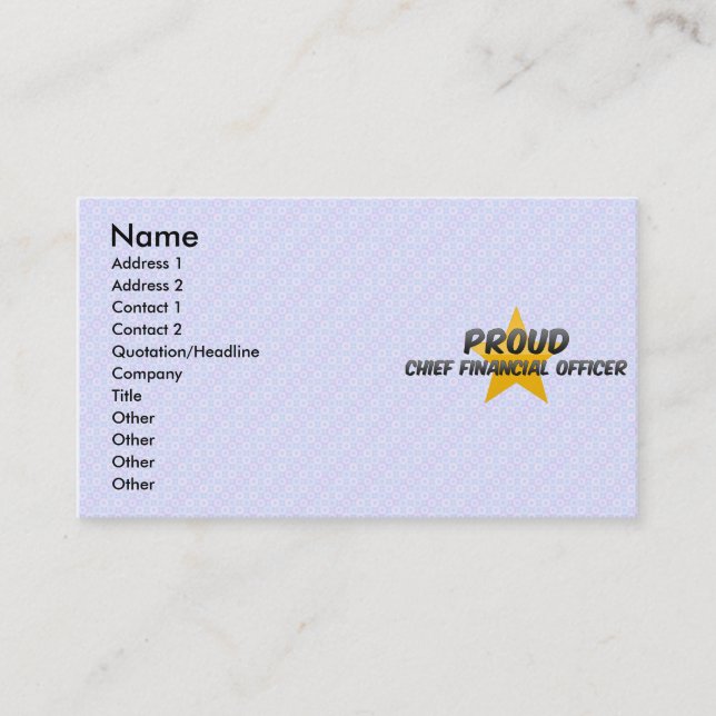 Carte De Visite Directeur Financier fier (Devant)