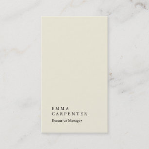 Carte De Visite Directeur simple beige impressionnant élégant