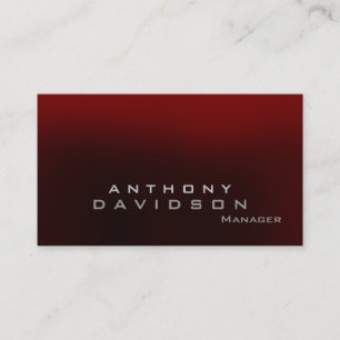 Carte de visite directeur tendance gris rouge