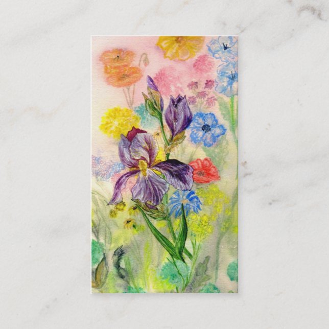 Carte de visite "d'iris pourpre" (Devant)