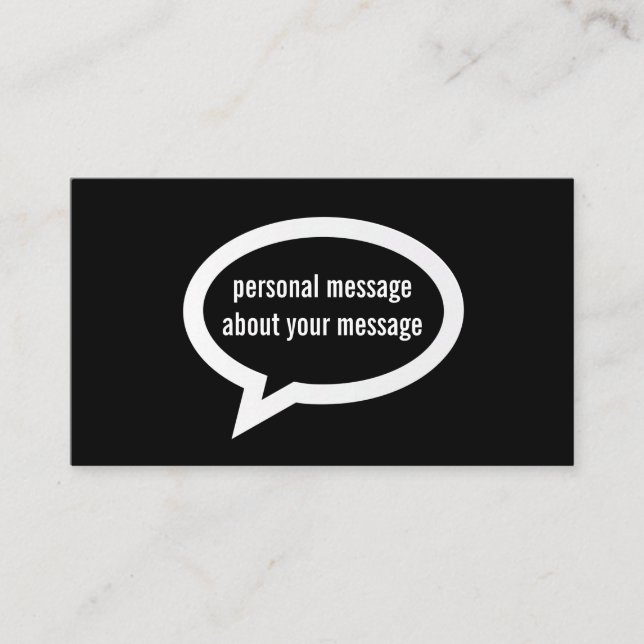 Carte De Visite Discuter bulle (Devant)