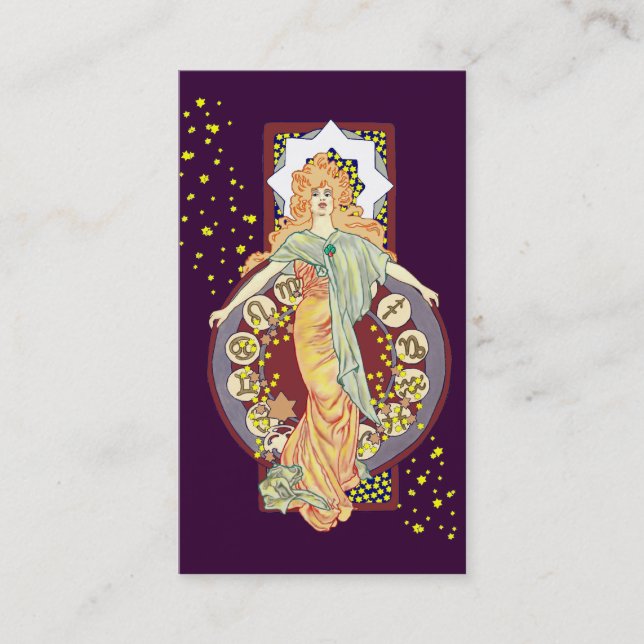 Carte de visite dispersé d'étoiles (Devant)